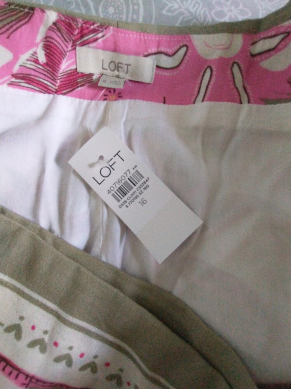 Ann Taylor LOFT Tropical Floral Beach Wrap Skirt-Shorts Skort 16 - Picture 9 of 13
